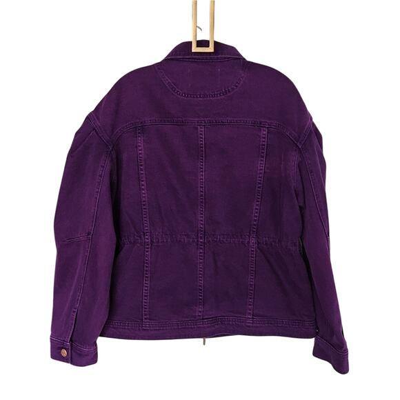 Ulla Johnson Purple Cassis Wash The Odette Jacket Denim Jean Jacket Size Medium - Picture 12 of 12